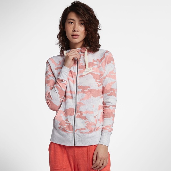 Nike Tops - Nike Sportswear Vintage Camo Full Zip Hoodie